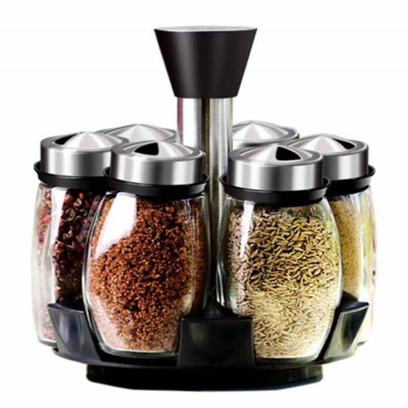 6 Bottles Rotating Spice Rack