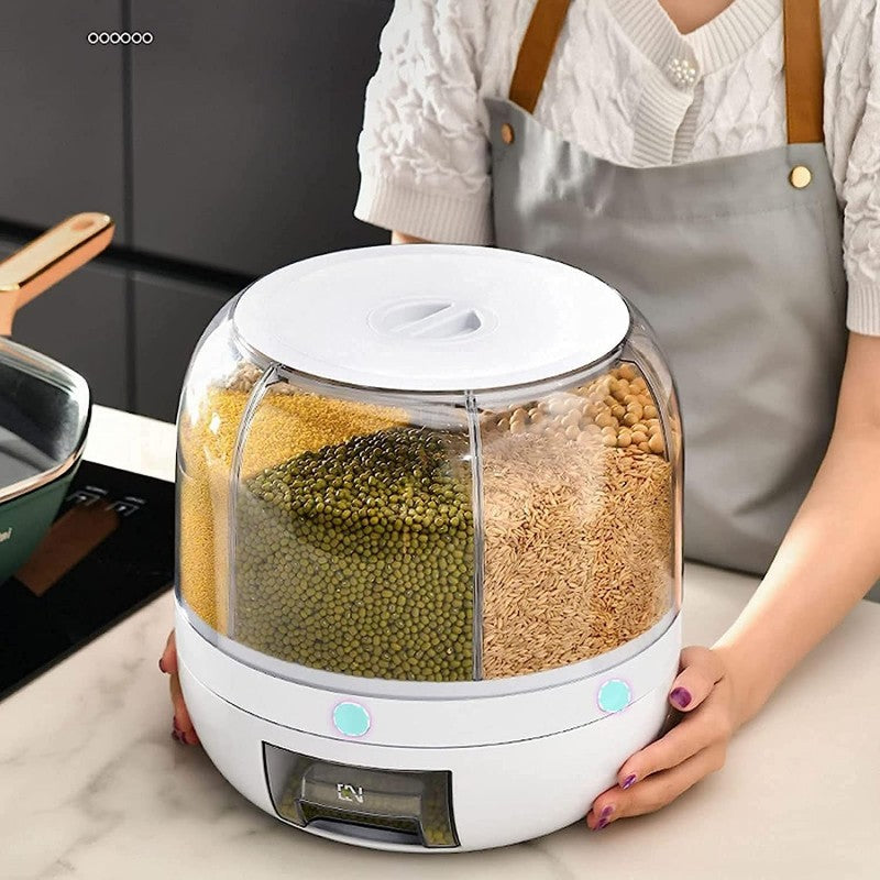 6 Grid Rotating Cereal Dispenser