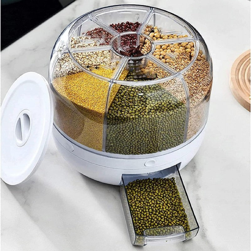 6 Grid Rotating Cereal Dispenser