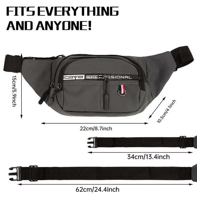 Waist Bag For Men Mobile Phone Sports Bag Women Waterproof Running Wallet Business Wallet Large Capacity Chest Bag