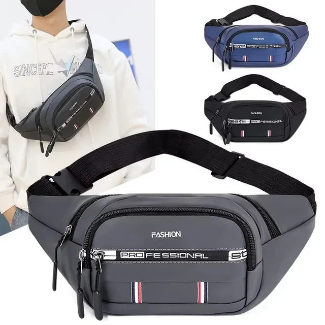 Waist Bag For Men Mobile Phone Sports Bag Women Waterproof Running Wallet Business Wallet Large Capacity Chest Bag