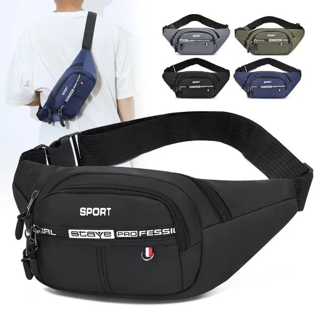 Waist Bag For Men Mobile Phone Sports Bag Women Waterproof Running Wallet Business Wallet Large Capacity Chest Bag