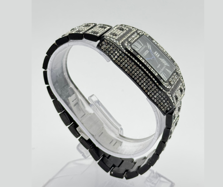 Crystal Diamond Watch Black