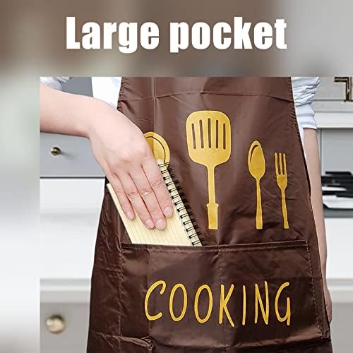 Kitchen Apron Waterproof Hand Wiping With Pocket