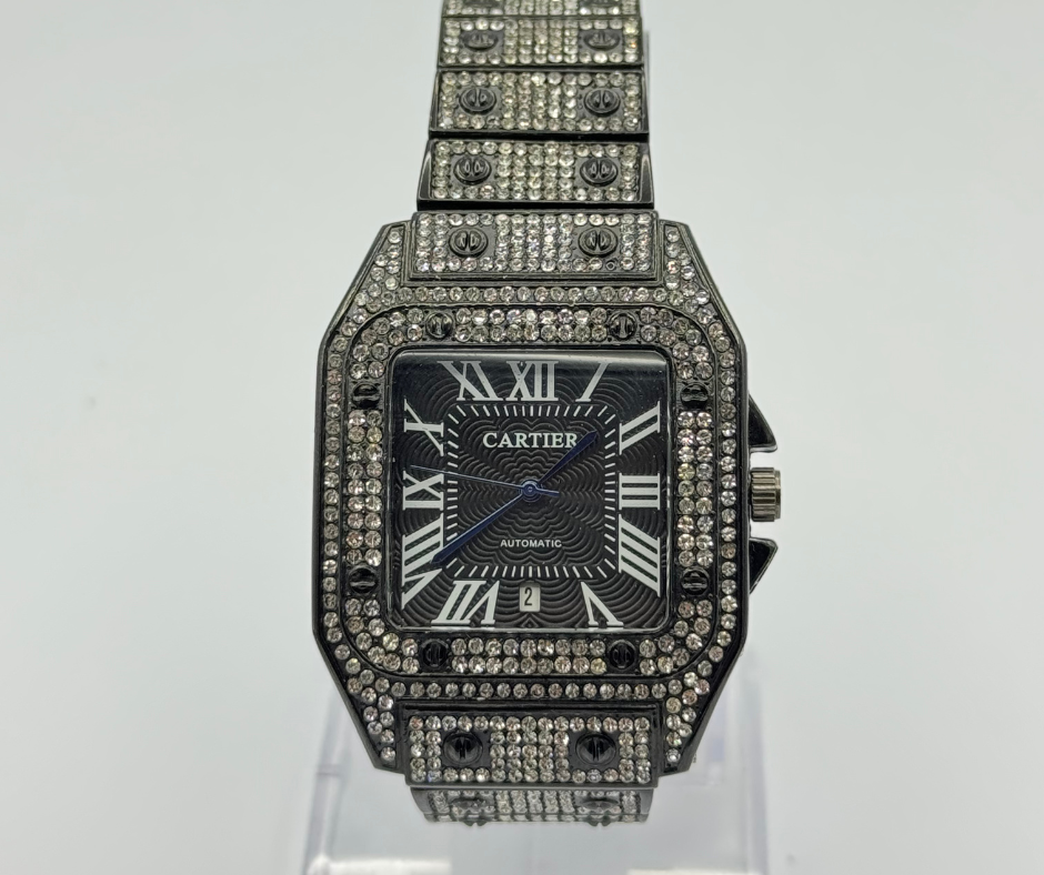 Crystal Diamond Watch Black