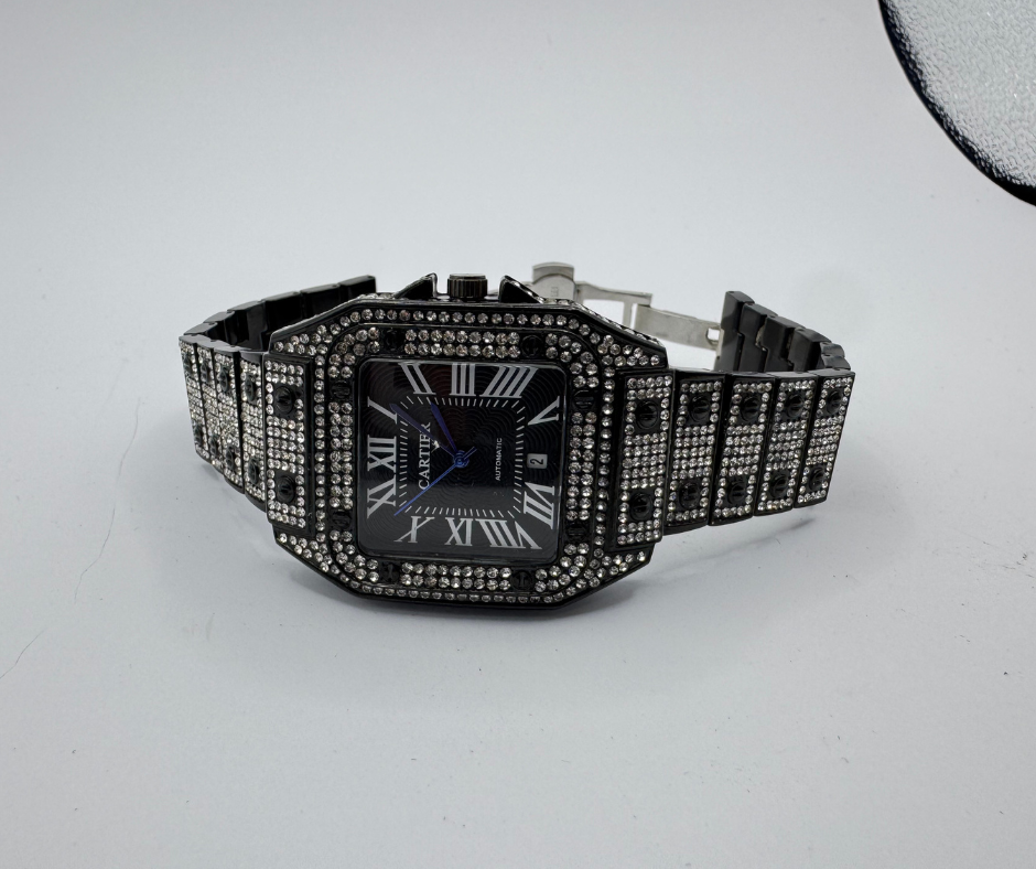 Crystal Diamond Watch Black