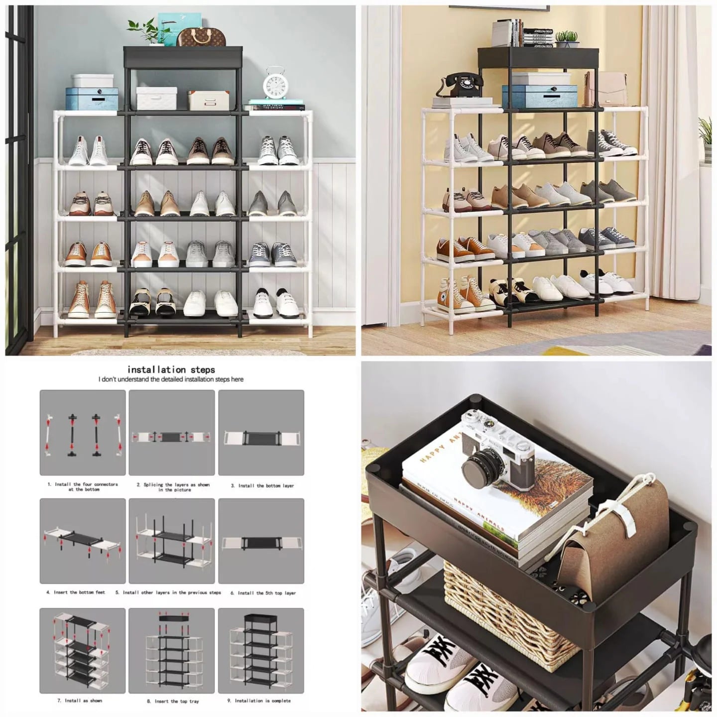 5 Tier Metal Shoe Rack