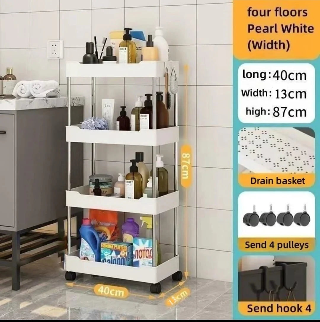 Multifunctional 4 layer Trolley Rack