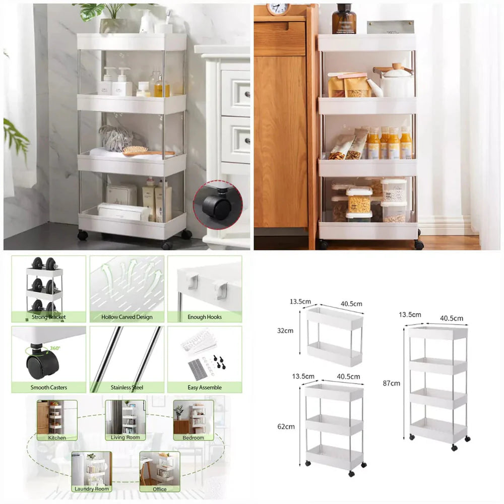 Multifunctional 4 layer Trolley Rack