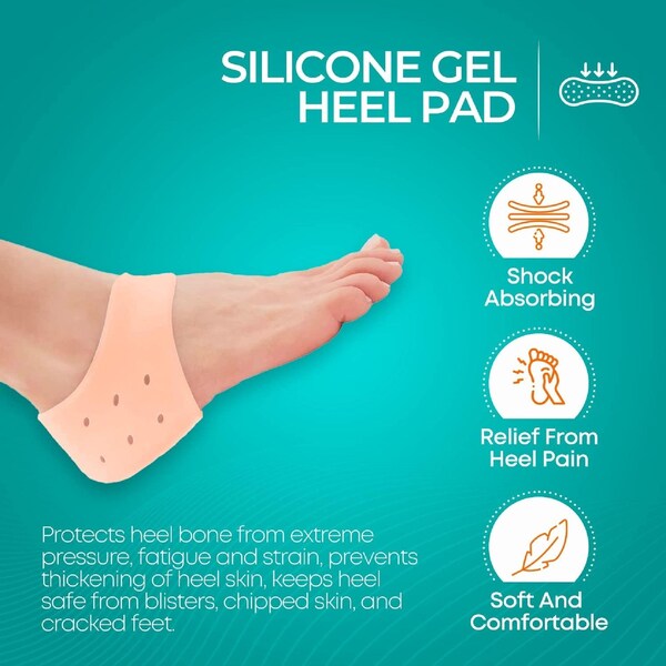 Silicone heel socks to heel swelling pain relief dry hard cracked heel anti crack repair cream foot care ankle support pad for unisex